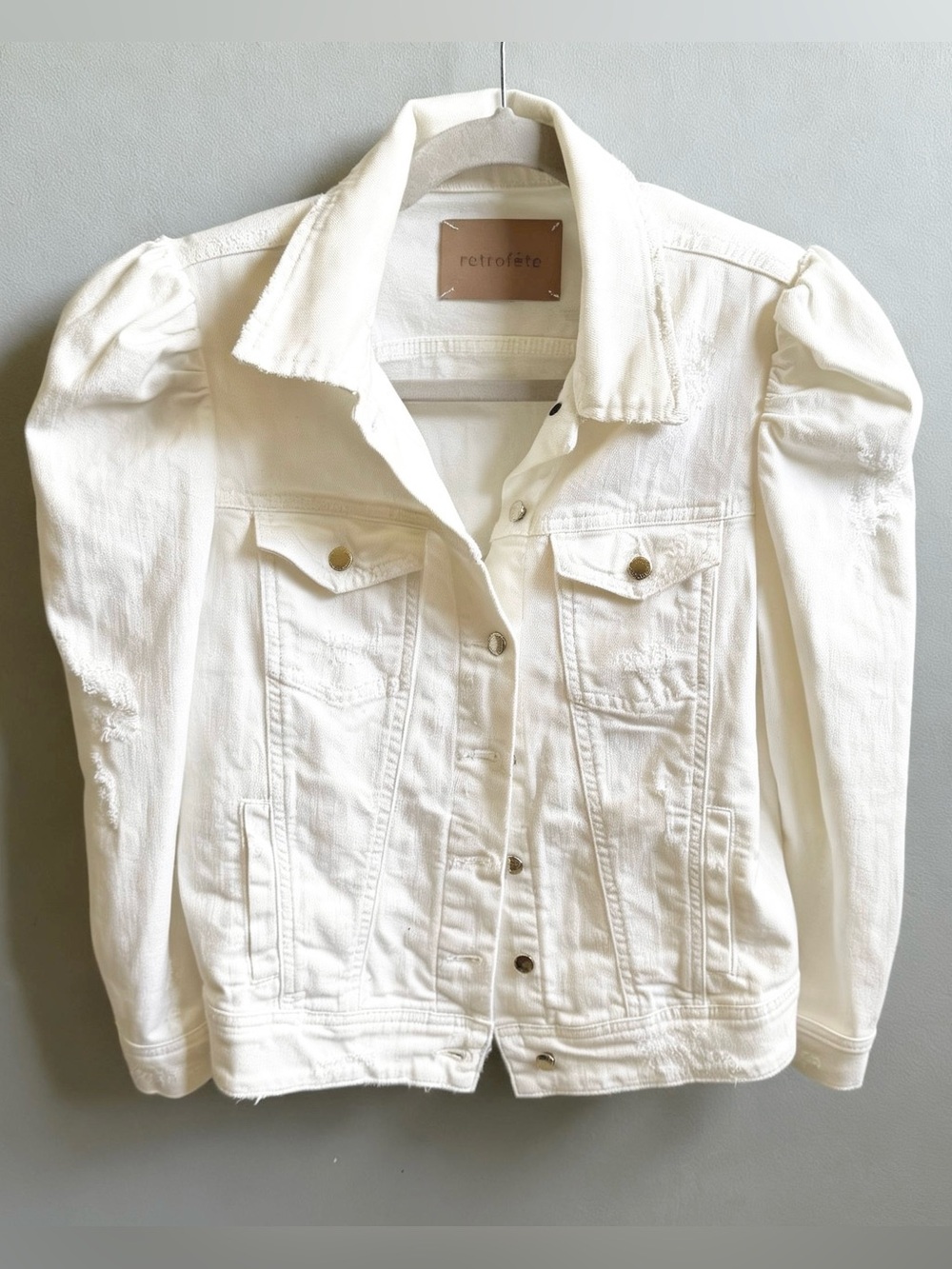 Retrofete White Denim Jacket
